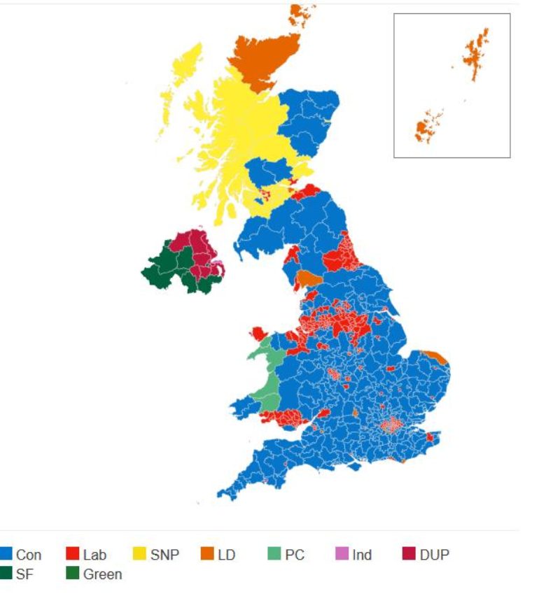 2017 general election results map