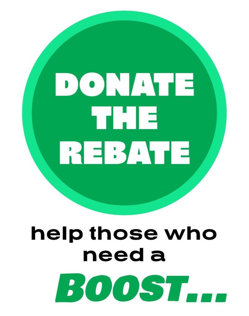 Donate the Rebate logo